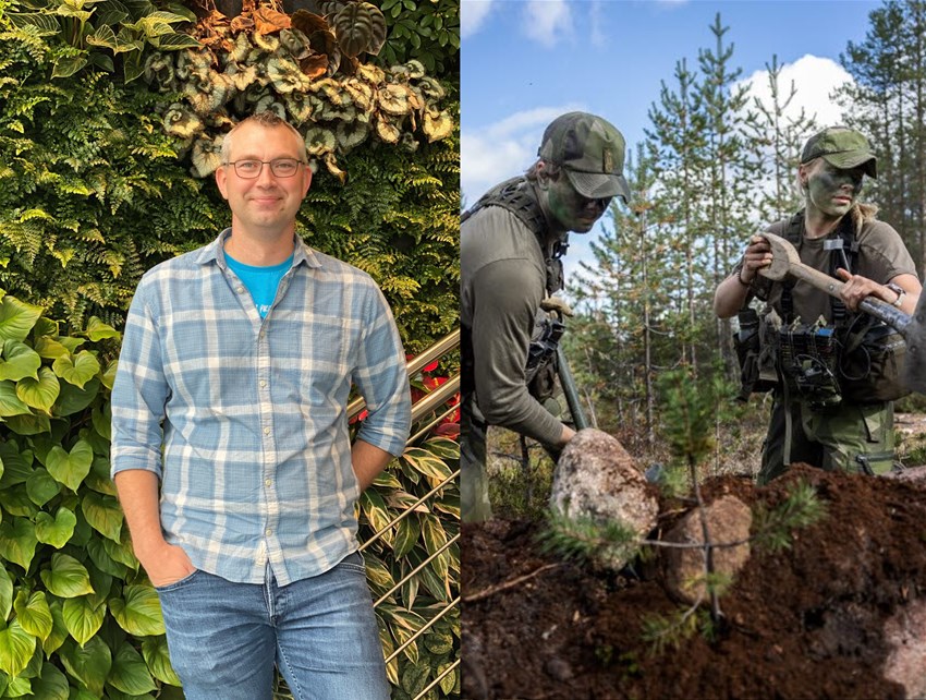 Martin Schüler och en krigsbild