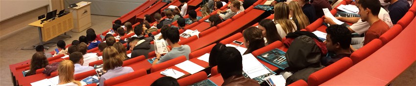 Image of the lecture hall Albertsalen an University West