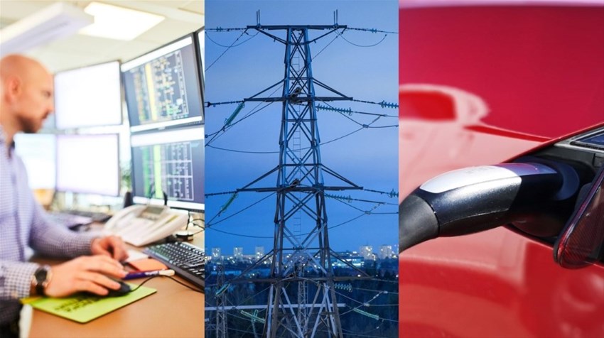 Bildcollage som beskriver forskningen inom elektroteknik