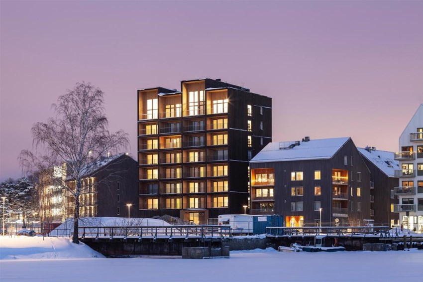 Sveriges högsta massivträhus i Västerås