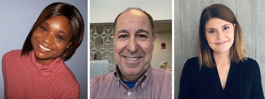 Bildcollage med porträttbilder på tre gästprofessorer Primus