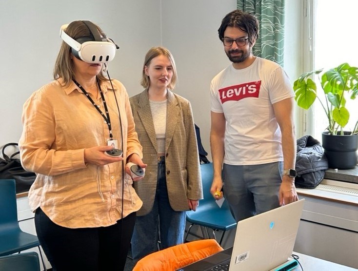 Labbövning i projektet Immersive Learning environments