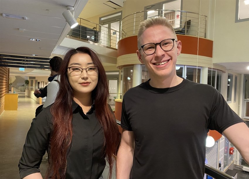 Jadeline Miao och Calvin Nau, students at Rochester Institute of Technology