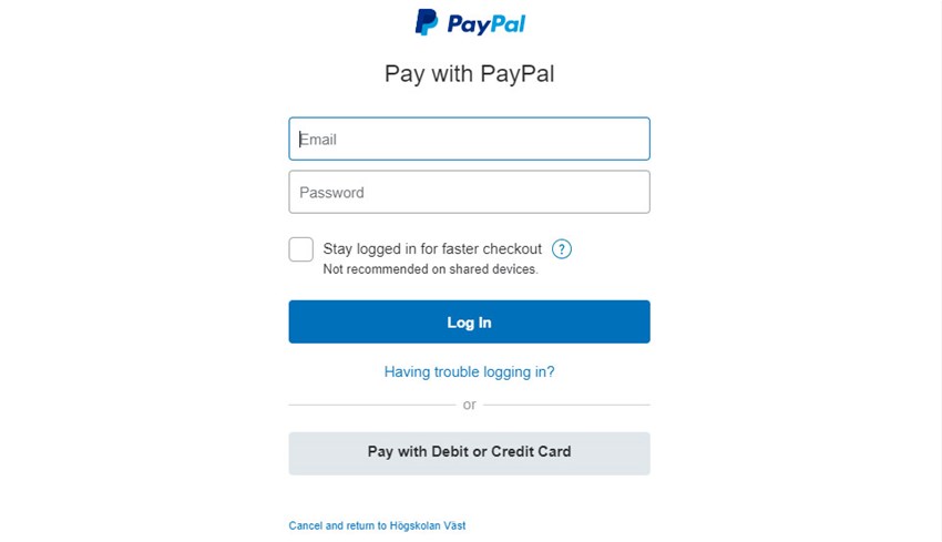 Paypal - purchase print credit step 4