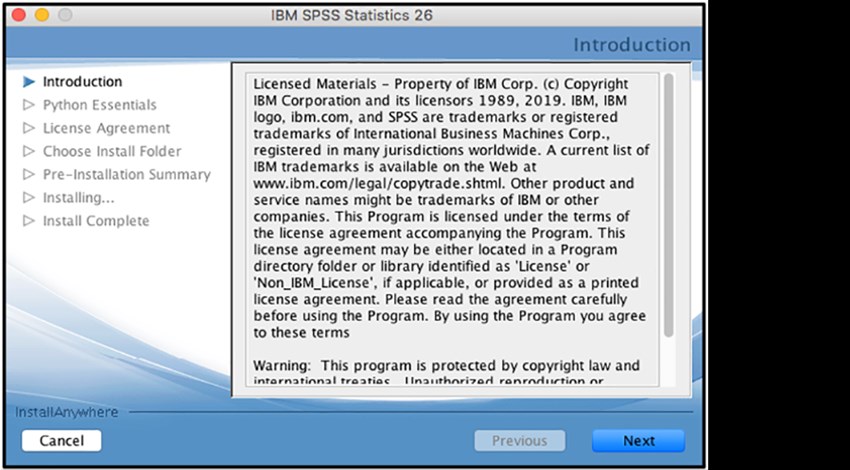 SPSS Mac picture5 click next
