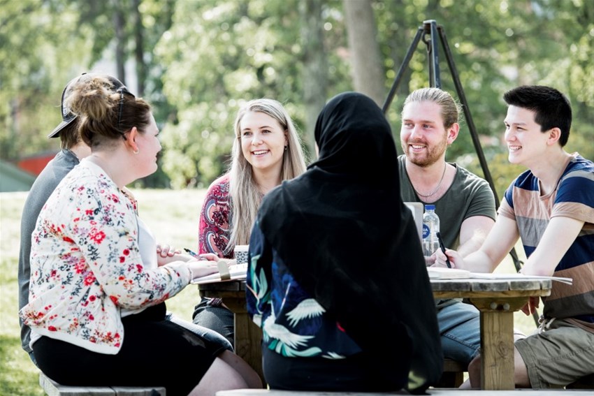 Studenter sommarmiljö