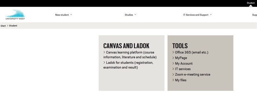 Student choose Ladok for students