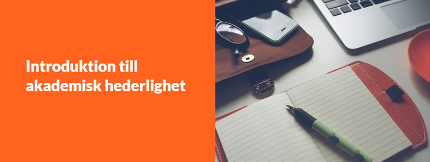 En bild med orange bakgrund och vit rubrik med texten