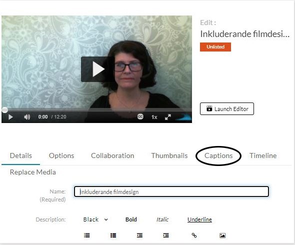 Edit captions in HV Play