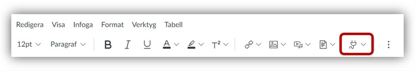 Stickkontakt för att bädda in film i Canvas från HV Play