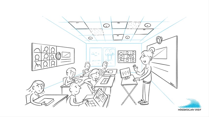 GIF animation över delarna i en hybridsal