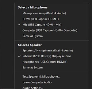 ljudinställningar i zoom