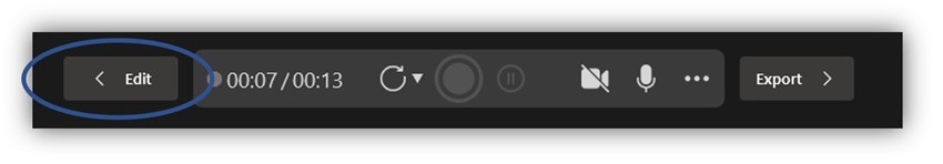 Edit tillbaka till redigering