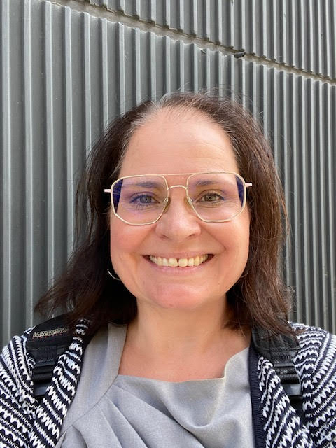Woman looking into camera