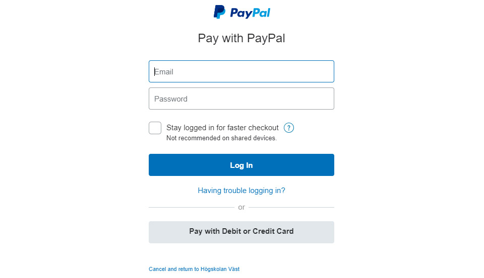 Paypal - purchase print credit step 4
