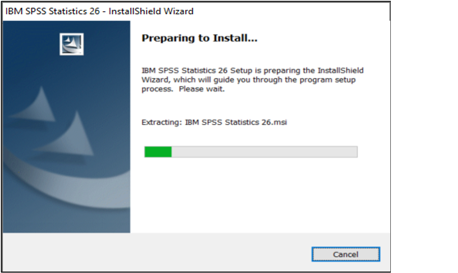 SPSS PC picture1 preparing to install