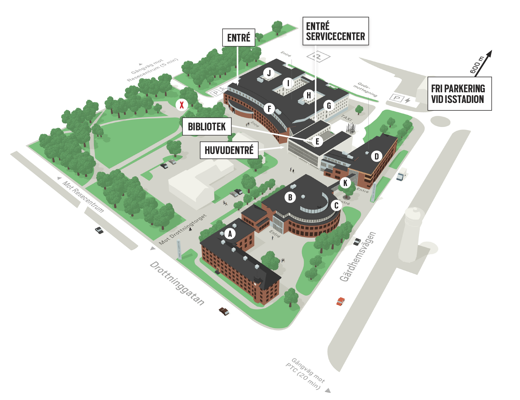 karta över campus