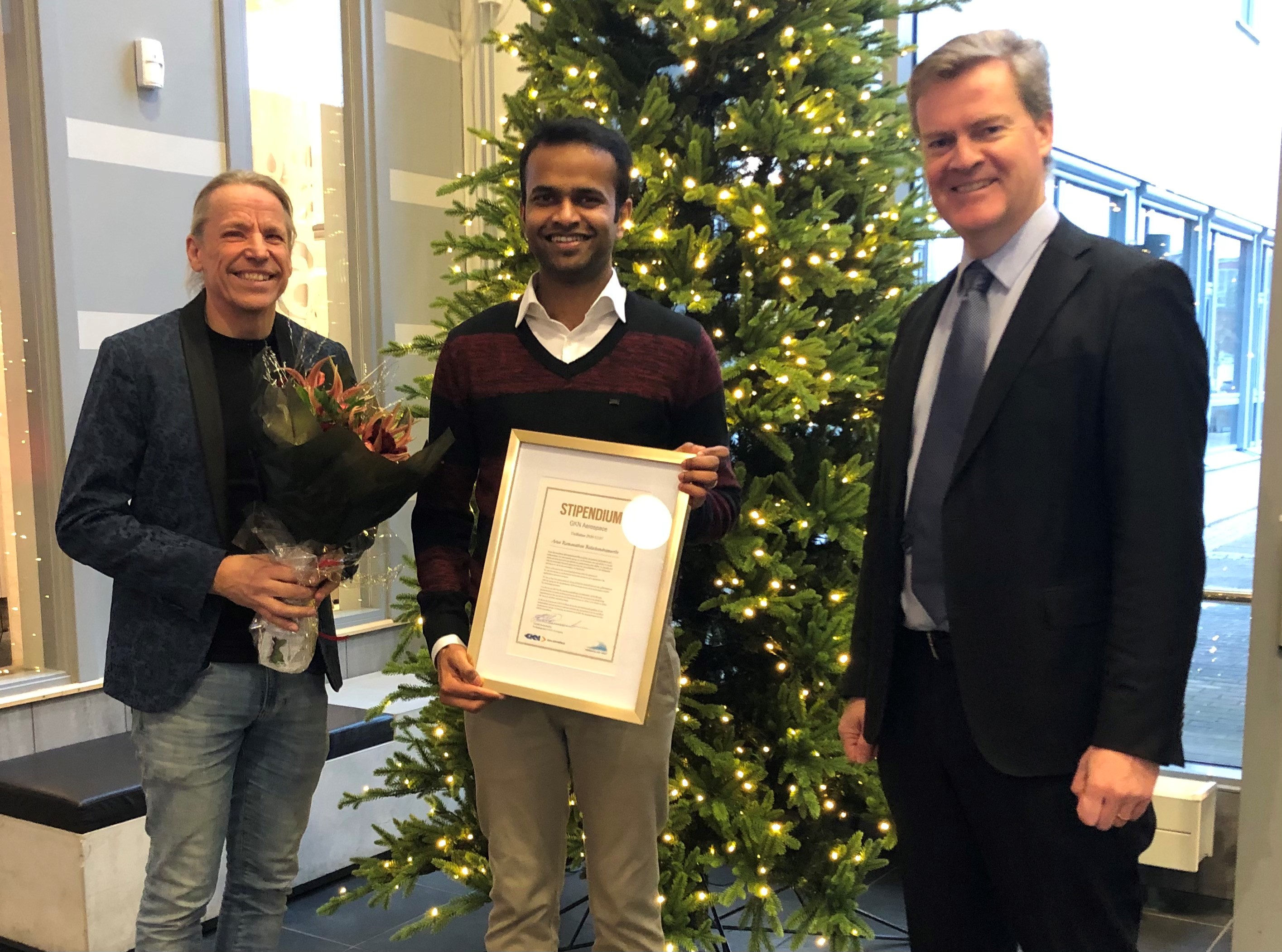 Per Nylén, Arun Ramanathan Balachandramurthi  och Henrik Runnemalm poserar.