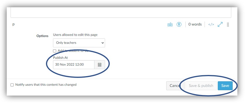 Box to enter date and save button