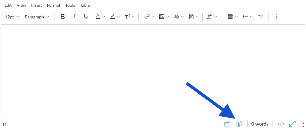 Accessibility function in Canvas