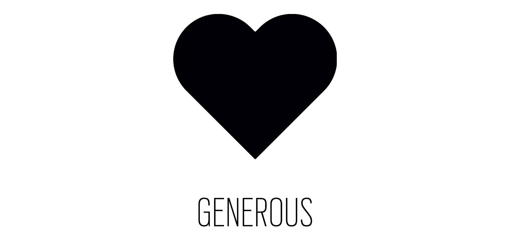 Pictogram of a black heart