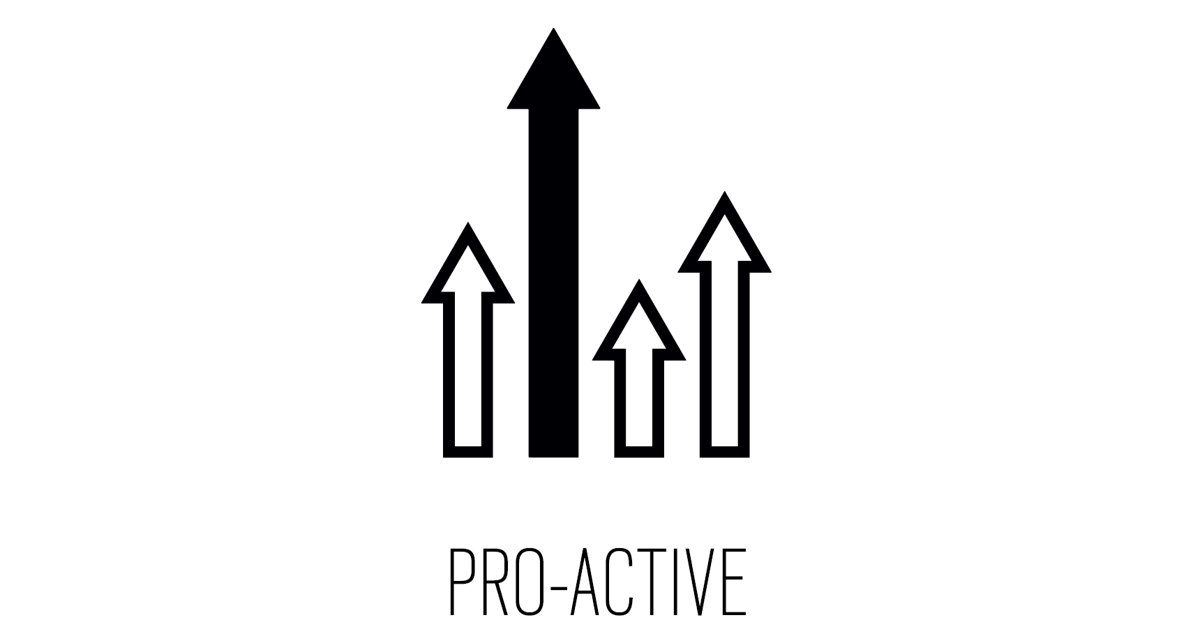 Pictogram of arrows pointing upwards